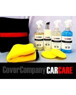 KIT INTERIOR PIEL - Limpieza, Nutrición y protección del cuero - Cover Company 300-500 ml x 4